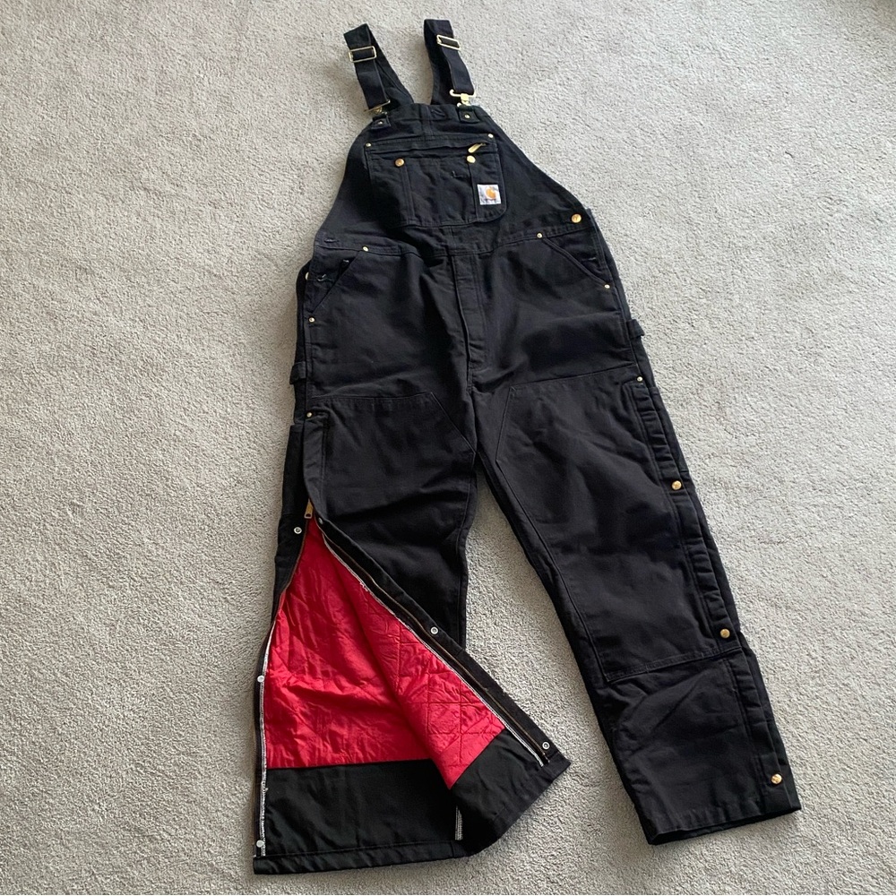 Carhartt Red Quilt lined Overalls